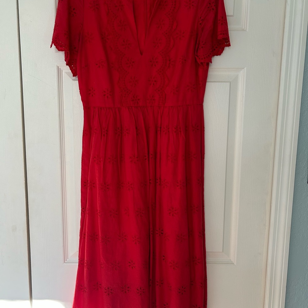 Elegant Red Lace Dress